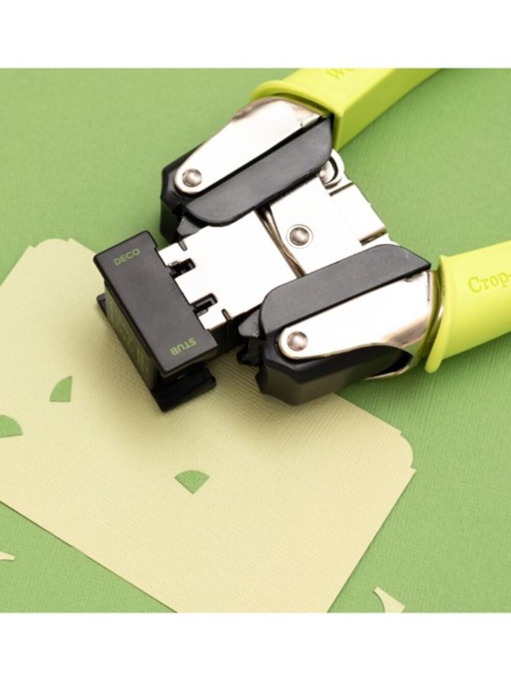 2 In 1 Punch We R Crop-A-Dile Retro Corner Chomper Tool-Stub & Deco Scrapbooking